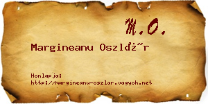 Margineanu Oszlár névjegykártya